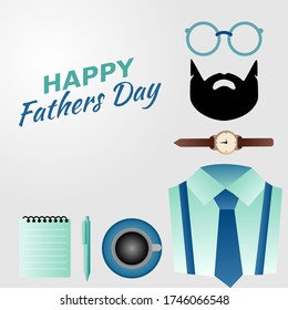 Ilustración del vector de diseño del Día del Padre Feliz