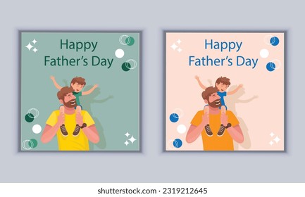 Happy father's day design vector template