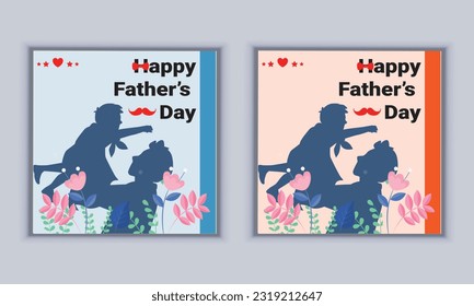 Happy father's day design vector template