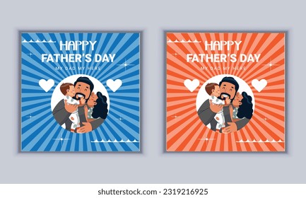 Happy father's day design vector template