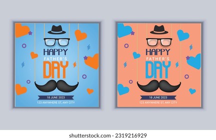 Plantilla de vector de diseño del día del padre feliz