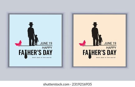 Happy father's day design vector template