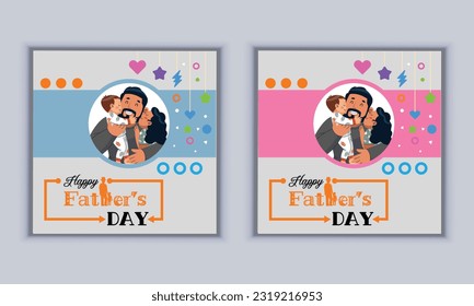 Plantilla de vector de diseño del día del padre feliz