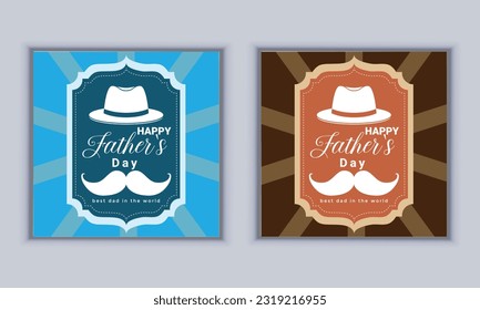 Plantilla de vector de diseño del día del padre feliz