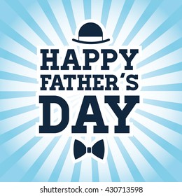Happy Fathers day design. vintage icon. Colorful illustration
