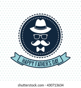 Happy Fathers day design. vintage icon. Colorful illustration