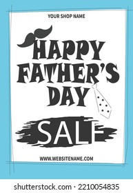 happy father's day discount sale poster flyer social media post design
