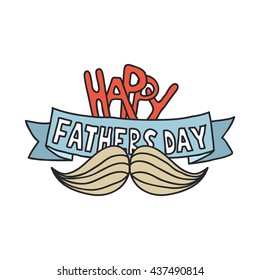 happy fathers day. doodle design