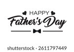 Happy Fathers day doodle mustache typography banner. Concept for Father's Day with elegant handwritten lettering and moustache. Vector