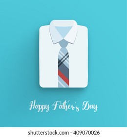 Happy Father's Day Dress Shirt Card Vector Design