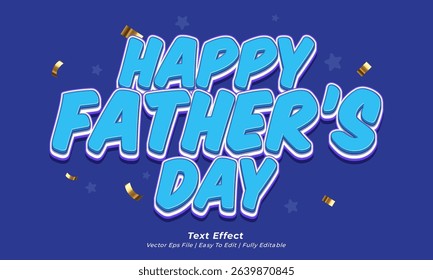 Happy father's day editable 3d text effect
