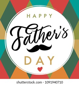Happy father`s day elegant lettering banner. Happy Fathers Day vector calligraphy for design greeting cards. Dad my king illustration