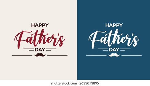 Happy Father's Day Elegant Script Typography Design

