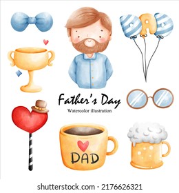 Happy Father's day element. Vector illustration
