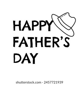 happy fathers day elements doodle design, celebration accessories message decoration party for greeting card, banner, poster