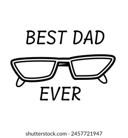happy fathers day elements doodle design, celebration accessories message decoration party for greeting card, banner, poster