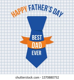 Happy father's day, father day, best dad ever, tie, ribbon, blue father day background