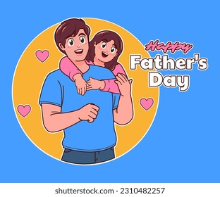 happy fathers day father and daughter