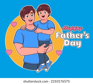 happy fathers day, father and son