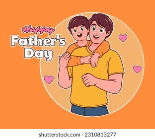 happy fathers day, father and son