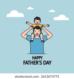 Happy Father's Day Father and Son Together