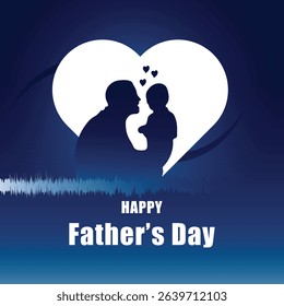Happy Father's Day, father taking care of his son.