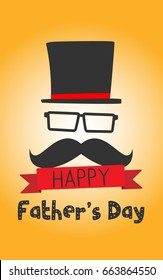 Happy father's day festival celebration for poster, banner or greeting card decorate vector simple design.