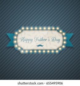 Happy Fathers Day festive blue Background
