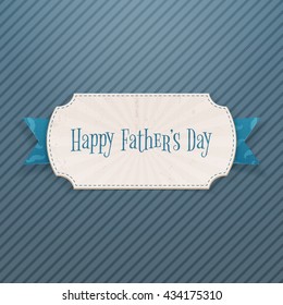 Happy Fathers Day festive Card with Ribbon