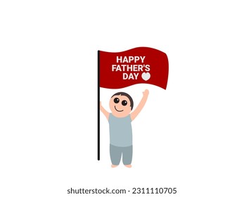 happy father's Day flat design