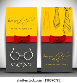 Happy Fathers Day flyer or banner.