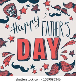 Happy Father's Day full vector elements background