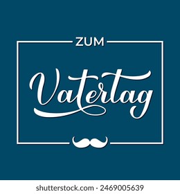 Glücklicher Vatertag in Deutschland zum Deutschen Vatertag. Vektorgrafik Vorlage für Typografie Poster, Banner, Grußkarte, Postkarte, etc