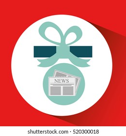 happy fathers day with gift newspaper vector illustration eps 10