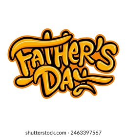 happy father's day Day graffiti typography art illustration