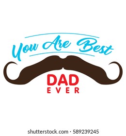 Happy fathers day graphic design, Vector illustration