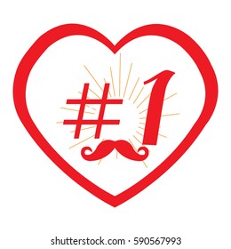 Happy fathers day graphic design, Vector illustration