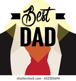 Happy fathers day graphic design, Vectro illustration
