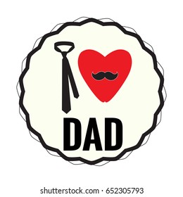Happy fathers day graphic design, Vectro illustration