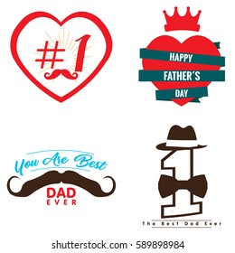 Happy fathers day graphic designs, Vector illustration