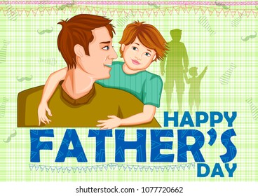 Happy Father's Day greeting background in vector