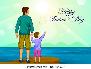 Happy Father's Day greeting background in vector