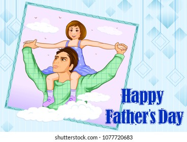 Happy Father's Day greeting background in vector