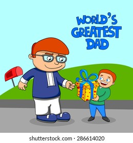 Happy Father's Day greeting background in vector