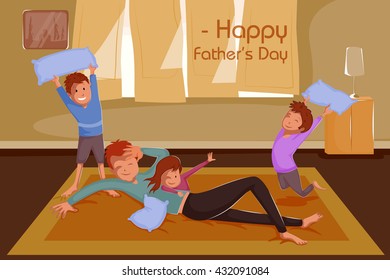 Happy Father's Day greeting background in vector