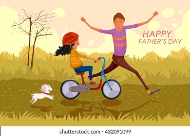 Happy Father's Day greeting background in vector