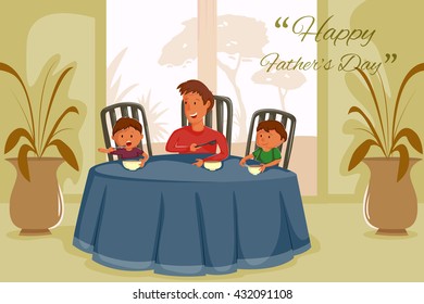 Happy Father's Day greeting background in vector