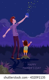 Happy Father's Day greeting background in vector