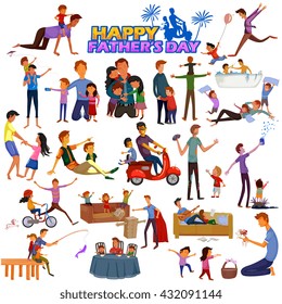 Happy Father's Day greeting background in vector