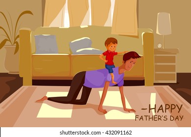 Happy Father's Day greeting background in vector